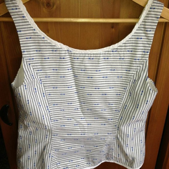 INTUITIONS Cotton Tank, Crochet Edging, Size S - Picture 5 of 7